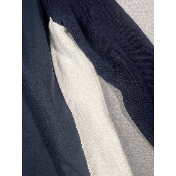 346”Brooks Brothers Navy White Crewneck Thin Sweater size medium womens - Picture 4 of 8